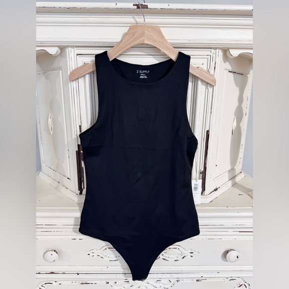 Z Supply Tops - Z Supply Women’s Sleeveless Smooth Black Bodysuit • Size S • NWT